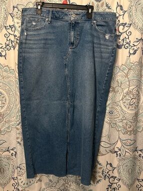 Maurices Blue Long Straight Skirt